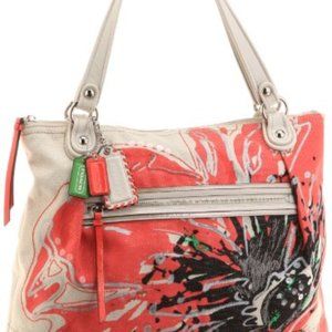 COACH - POPPY Placed Flower Glam Sequin Tote Purse